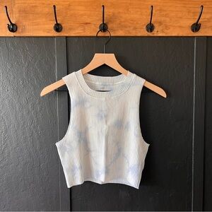 Aerie Tie Dye Ribbed Crop Tank Top